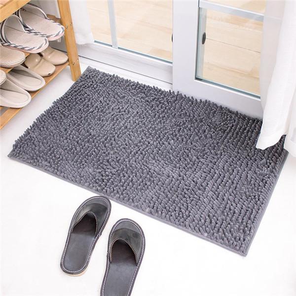 Thicken Chenille Bath Mat Non-slip Bathroom Rugs Door Absorbent Pad Mat Shaggy Mats Rug for Entrance Sofa Pet Carpet
