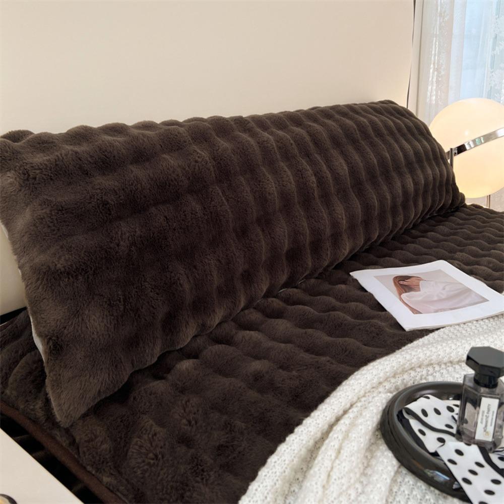 Soft Winter Pillow Cover Extended Double People Pillow Plush Long Pillowcase King-size Bed