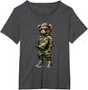 Camouflage Hiphop Teddy Bear Cool Rap Singer Streetwear Pattern Tshirt