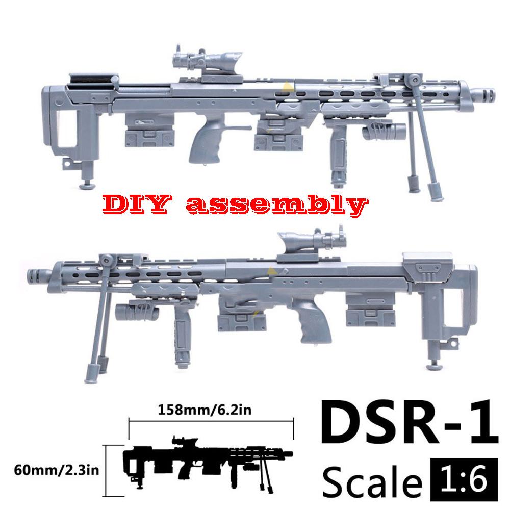 1:6 Масштабная Игрушка Мини Модель Оружия M134 MG42 AK47 98K Винтовка Пазлы Строительные Кубики Сцена Сборки Песочница Игра Игрушка