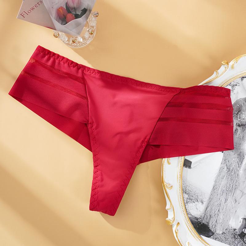 Сексуальные прозрачные трусики с вышивкой, модные бесшовные полые трусики, хлопковое дышащее нижнее белье с промежностью