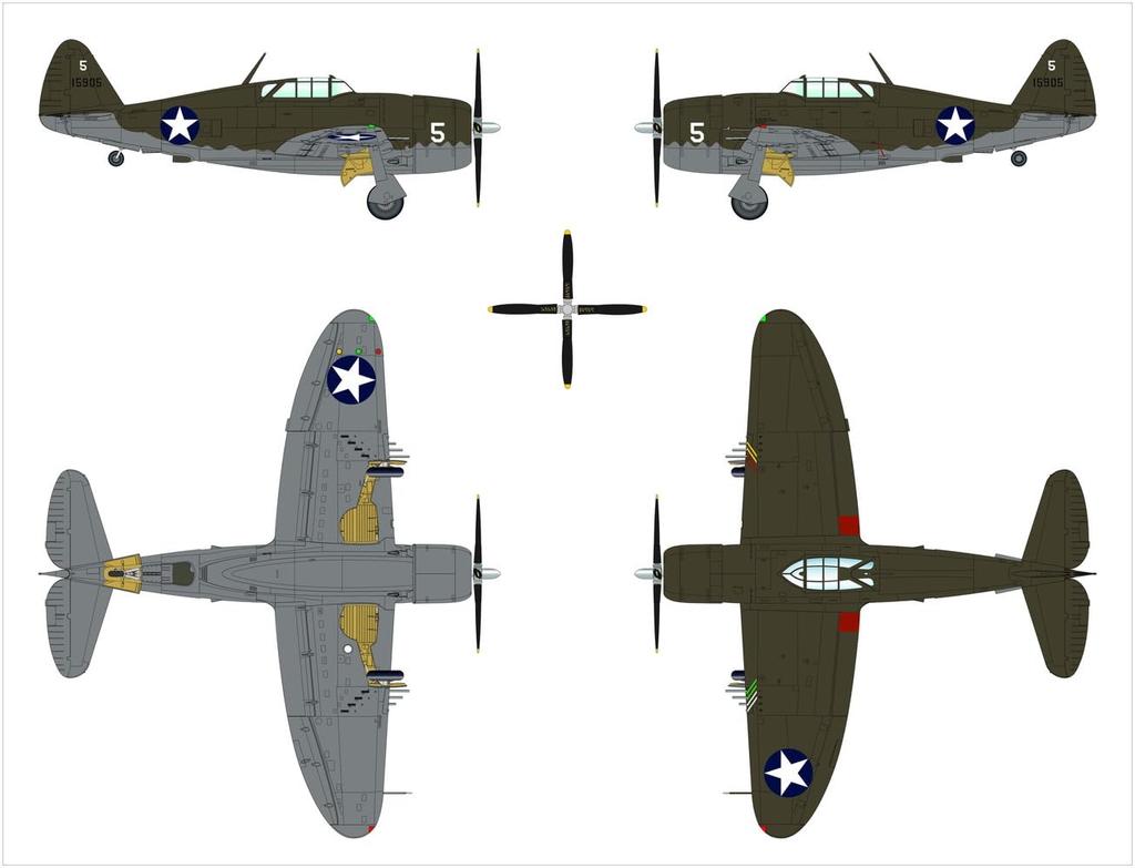 Dora Wings American Thunderbolt Plastic Model DWS48051 1/48 P-47B