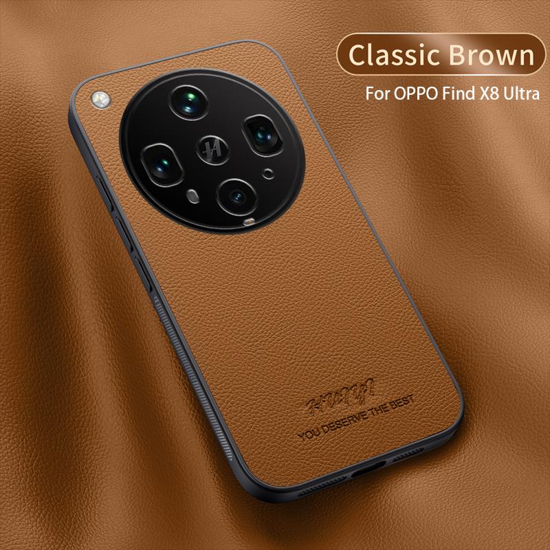Кожаный чехол Magsafe для Oppo Find X8 Ultra Автомобильный магнитный держатель Беспроводная зарядка Силиконовая жесткая накладка на телефон FindX8Ultra PKJ110