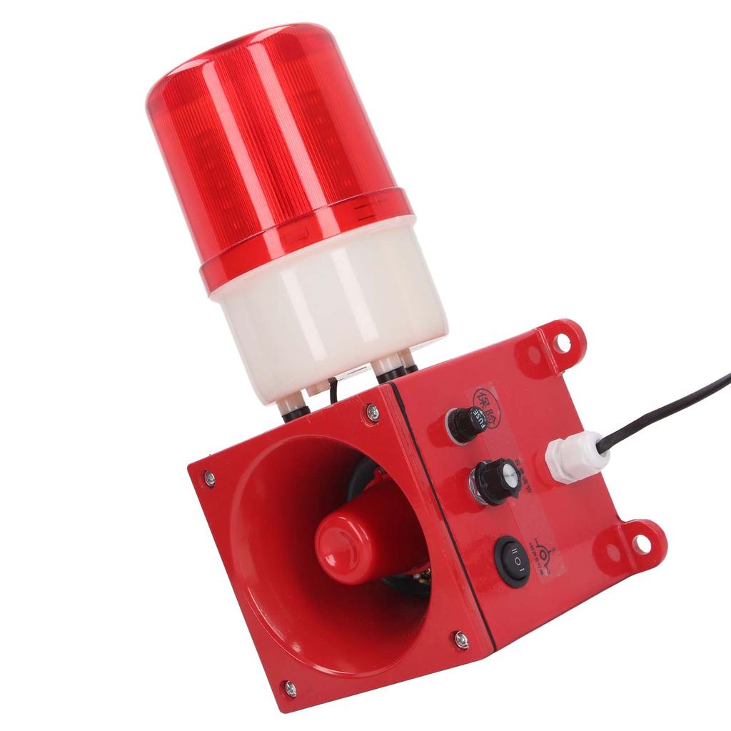 Промышленная сигнальная лампа 120 дБ Звуковая и визуальная сигнализация Водонепроницаемая охранная стробоскопическая лампа