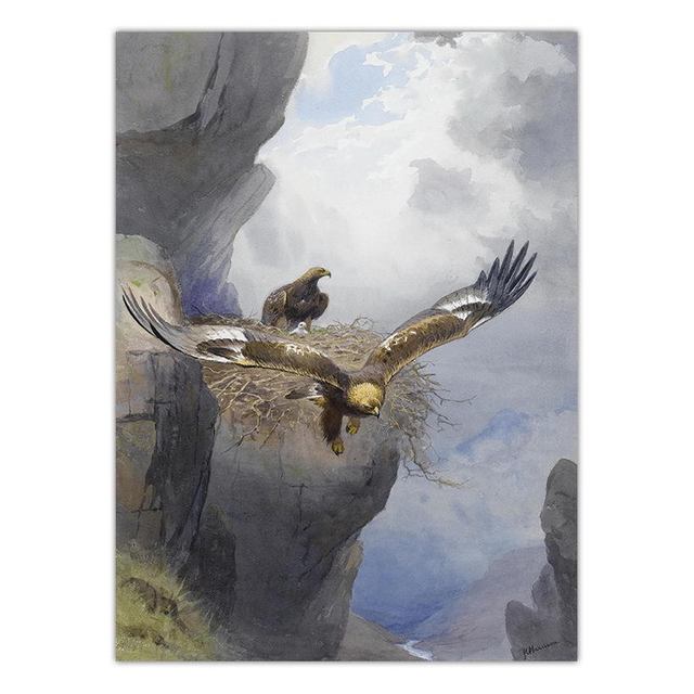 Американское жикле с принтом, картина с птицами, настенная живопись с орлом, настенные панно для гостиной, с животным принтом, Cuadros Decoracion Salon