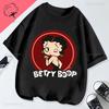 Hot Sale Bettyboop Camiseta Kawaii Cartoon Retro Style Cotton Crewneck Casual Y2k Clothes Tshirt Shoujo Girl Style Creativity