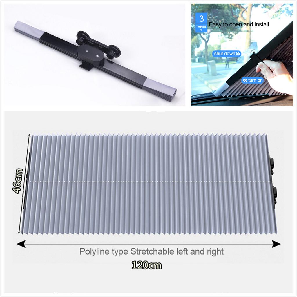 120*45cm Car Retractable Windshield Visor Sun Shade Folding Auto Block Cover