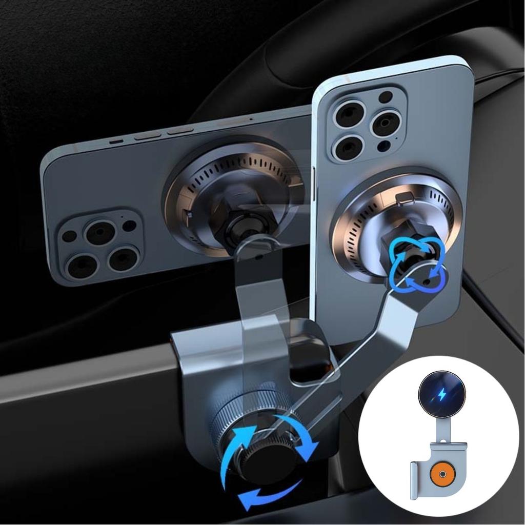 Aluminum Alloy Car Phone Holder Bracket Adjustable Multi-Angle Clasp Style Accessory for Arc Screen Mobile Phone Universal Mount