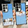Кот Милый Котенок Мультяшный Покрытие Чехол для Телефона Для Samsung Galaxy S24 S25 FE S26 Edge S23 Ultra S22 S21 Plus S20 Противоударный Подушка Безопасности C