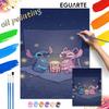 Disney Стич и Ангел едят попкорн, картина маслом, набор для творчества, ручная работа, DIY, подарок, декор для дома