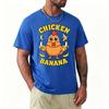 Funny Chicken Banana Print T Shirt Internet Meme Cartoon Chicken Banana with Music Note Short Sleeve Tee Shirts Clothing