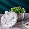 Salad Spinner Stainless Steel Rotary Salad Dryer Salad Mixer 5L Multifunctional Dehydrator with Filter Basket And Lid for Lettuce Fruits Vegetables