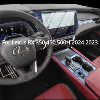 Для RX 350 450 500H 2024 2023 Аксессуары Пленка для салона автомобиля прозрачная TPU Панель переключения передач Центральная консоль Наклейка против царапин
