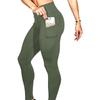 Women S Yoga Running Fitness Pants Side Pocket Tight Leggings