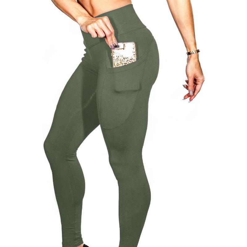 Women S Yoga Running Fitness Pants Side Pocket Tight Leggings