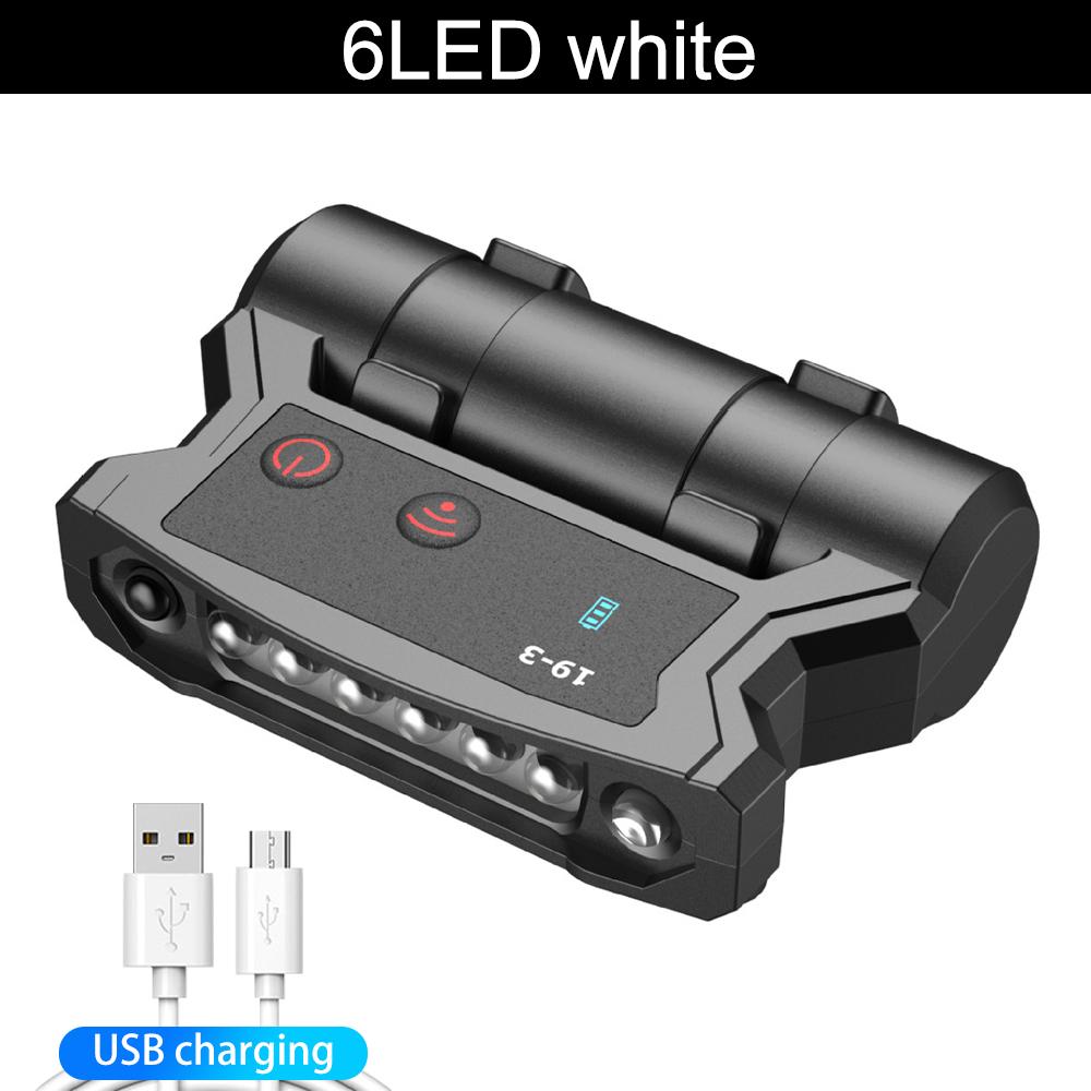 Портативный кемпинговый рыболовный фонарь с зажимом для кепки, светодиодный индукционный налобный фонарь, перезаряжаемый EDC поисковый фонарь, уличный походный фонарь