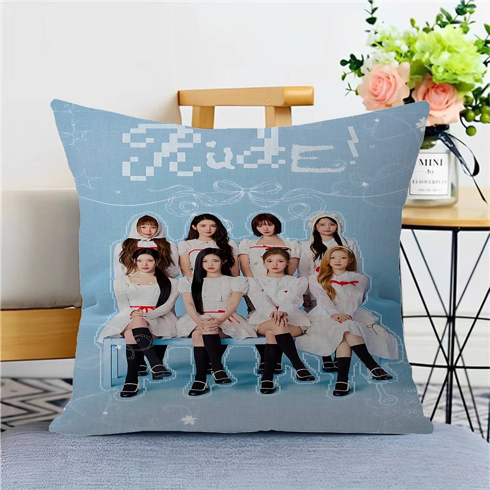 H2H H-Heart2Heart Kpop Style Pillow Anime Pillow Sofa Bed Head Pillow Cover Cushion Cover 45X45 Cm Fashion
