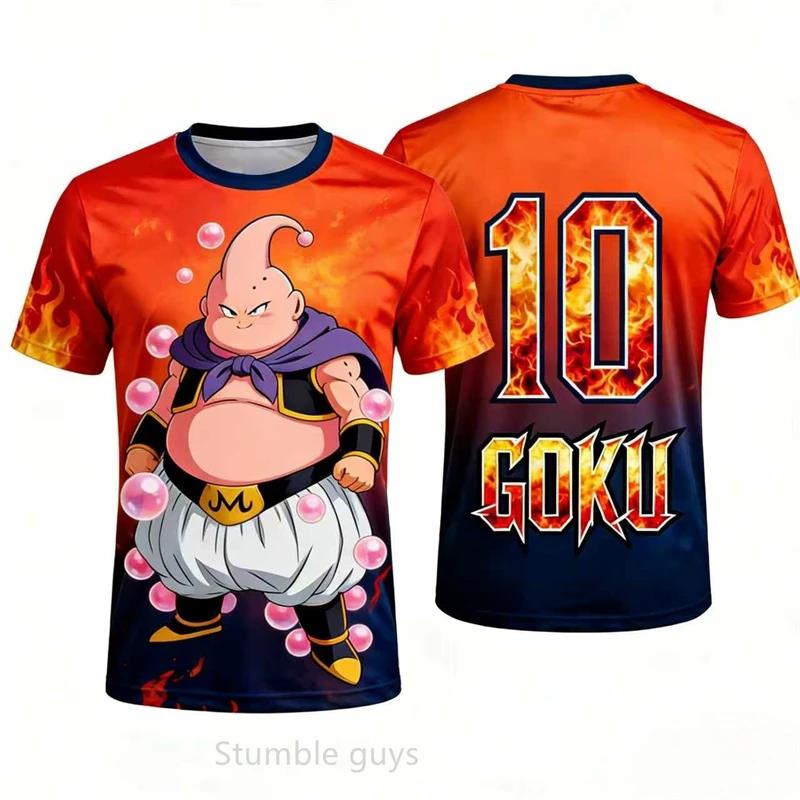 Мужская футболка Dragon Ball Фриза Буу Графический принт Летняя с коротким рукавом
