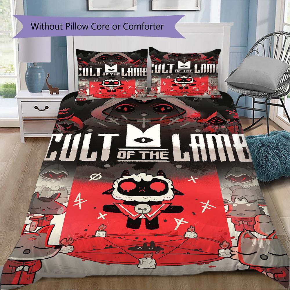 Worship of the flock Pattern Bedding,Quilt Set Quilt Cover Pillowcase Home Birthday Gift (1*duvet cover+2*pillowcase,without core)XSJT0917530
