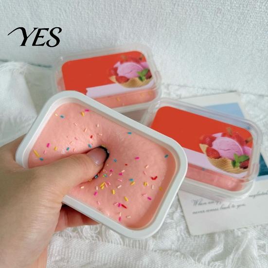 Ice Cream Cake Fidget Toy Squeeze Toy, Slow Rising Stress Office Anxiety Reducer Relief Simulation Dessert Food Pinch for Relieving