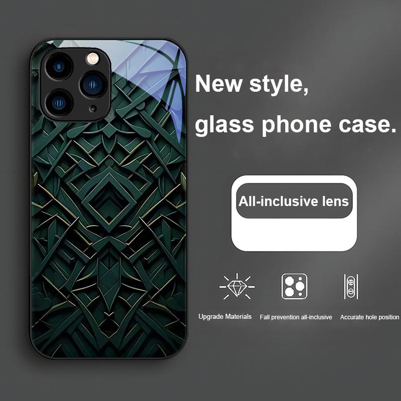 Honeycomb filter bronze purple For Iphone 16 Plus 15 14 13 12 Mini 11 Pro Max X XS XR 7 8 Plus 2022 Tempered Glass Phone Case