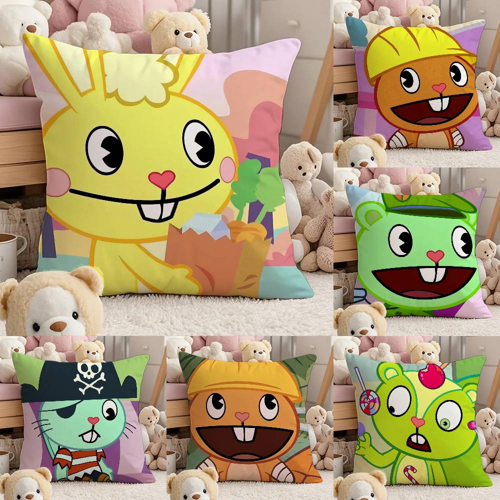 N-Ореховый H-Счастливое Дерево Друзья Наволочка Комфорт Диван-Кровать Шёлковая элегантная Невидимая молния Индивидуальная Декоративная наволочка