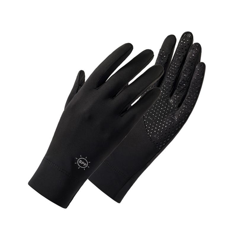 Перчатки из ледяного шелка для защиты от солнца для женщин Летние уличные Защита от УФ-лучей Дышащие Сенсорные Нескользящие Перчатки для занятий спортом на трамплине и велоспортом