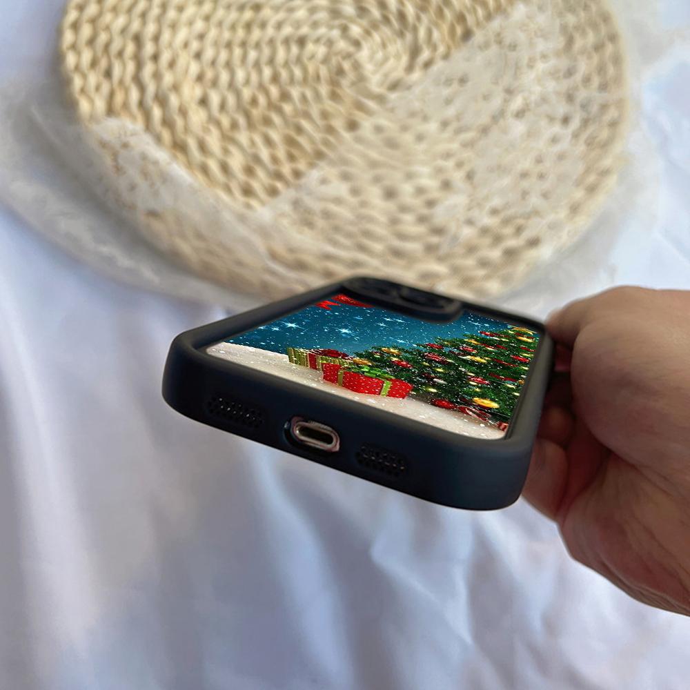 N117 Новогодние Счастливого Рождества арт Мягкие чехлы для телефонов Angel Eyes для iPhone 16 15 14 13 11 Pro Max 8 7 6s Plus 12 mini XR XS Max SE Противоударный чехол