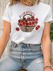 2025 Tomato Basket Cute Printed T-shirt Short Sleeved Round Neck Summer Pure Casual Top Women's Fashionable Clothing