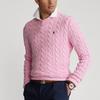 Polo Ralph Lauren однотонный вязаный хлопковый свитер с круглым вырезом мужской свитер розовый MNPOSWE16820684-650