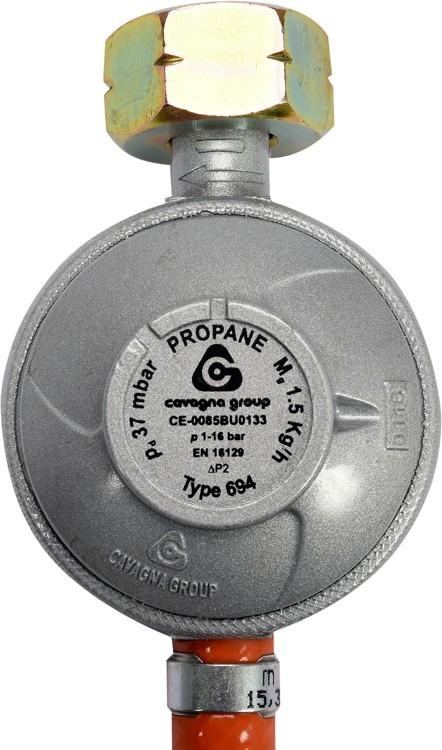 GAS REDUCER WITH HOSE 1.0M 99670 VOREL