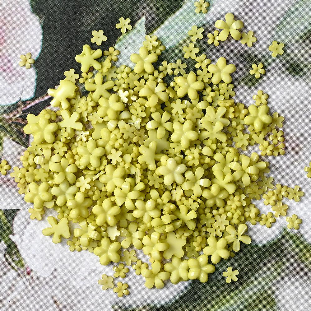 100 шт./пакет 3D акриловые цветы для ногтей подвески смешанного размера цвета украшения для ногтей стразы цветочки ювелирные изделия DIY аксессуары для ногтей