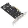 Двухпортовая адаптер-карта M.2 NVME PCIE Высокопроизводительный двойной M.2 NVMe SSD Расширение SSD