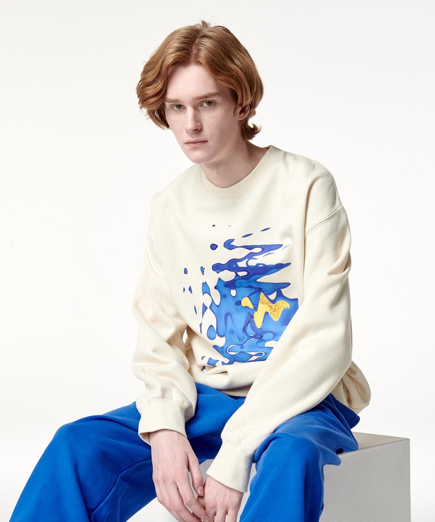 RADINEO Wave Flower Sweatshirt Cream
