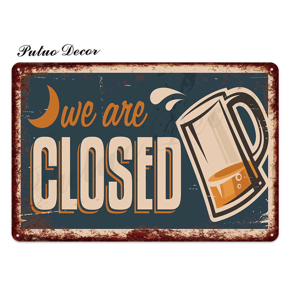 Mfoever Tin Decor Funny Beer Tin Sign Plaque Metal Plate Vintage Iron Poster Wall Art Painting for Pub Club Man Cave Bar Decoration