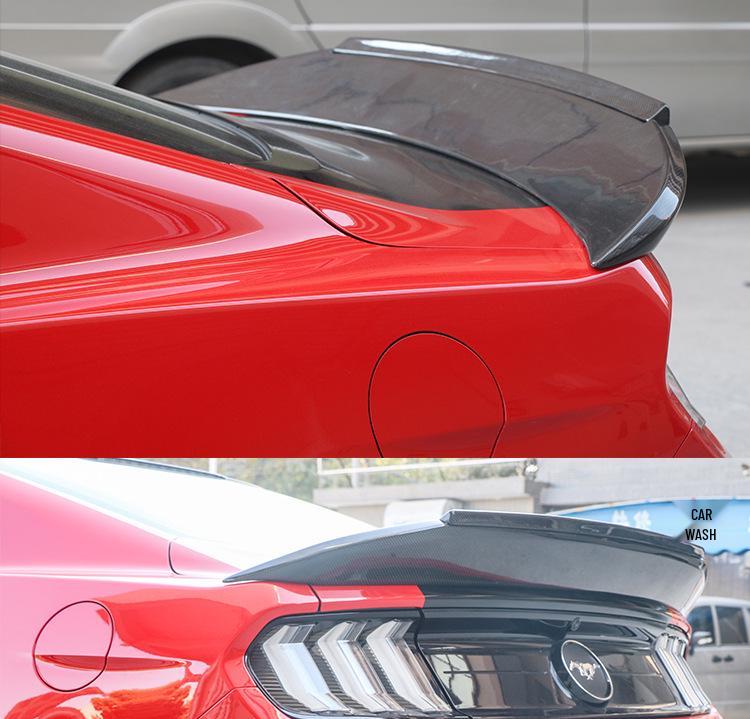 15-23 Ford Mustang TF Carbon Fiber Rear Wing - Trufiberya Punch-Free Install