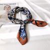 New French Versatile Fashion Sweet Printed Square Scarf Silk Scarf Women'S Versatile Professional Decoration Scarf Tie Bag