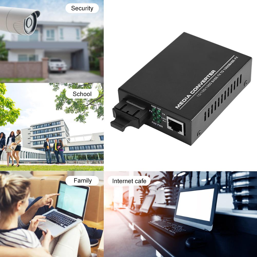 Конвертер оптоволоконного трансивера SC Gigabit Dual Fiber Single Mode Carrier Class