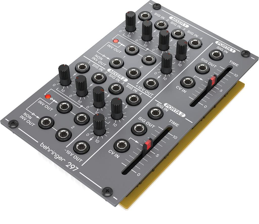 Behringer Analog Synthesizer Modular Eurorack Module Eurorack Compatible Analog Module SYSTEM100 Series 297 DUAL Gray Portamento/Utility PORTAMENTO/CV