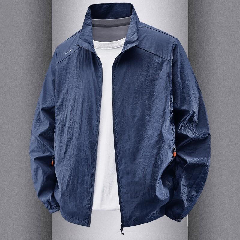 Sunscreen Jacket for Men Summer Thin Lightweight Breathable UV Protection Ice Silk Outdoor Fishing Hiking Sikn Coats