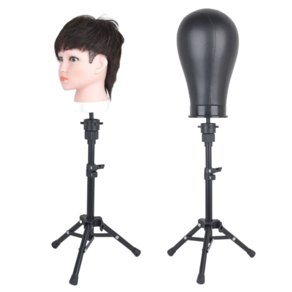 Adjustable Wig Tripod Portable Training Head Holder Salon Hairdressing Tripod for Making Wigs