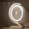 Crescent Shape Personal Air Circulator LED Light Table Cooling Fan Portable Fan  Home Office