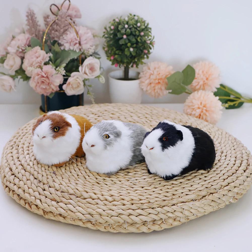 Игрушка из искусственного меха Морская свинка Кошка Животное Плюшевая набивная кукла Хомяк Плюшевая игрушка Мягкая фигурка животного В подарок на день рождения