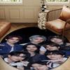 K-pop Stars And Cute Bears Round Rug for Livingroom,Bedroom, Palyroom, Chair Rug, Area rug, Circle Carpet, Large Size Fan Christmas gift