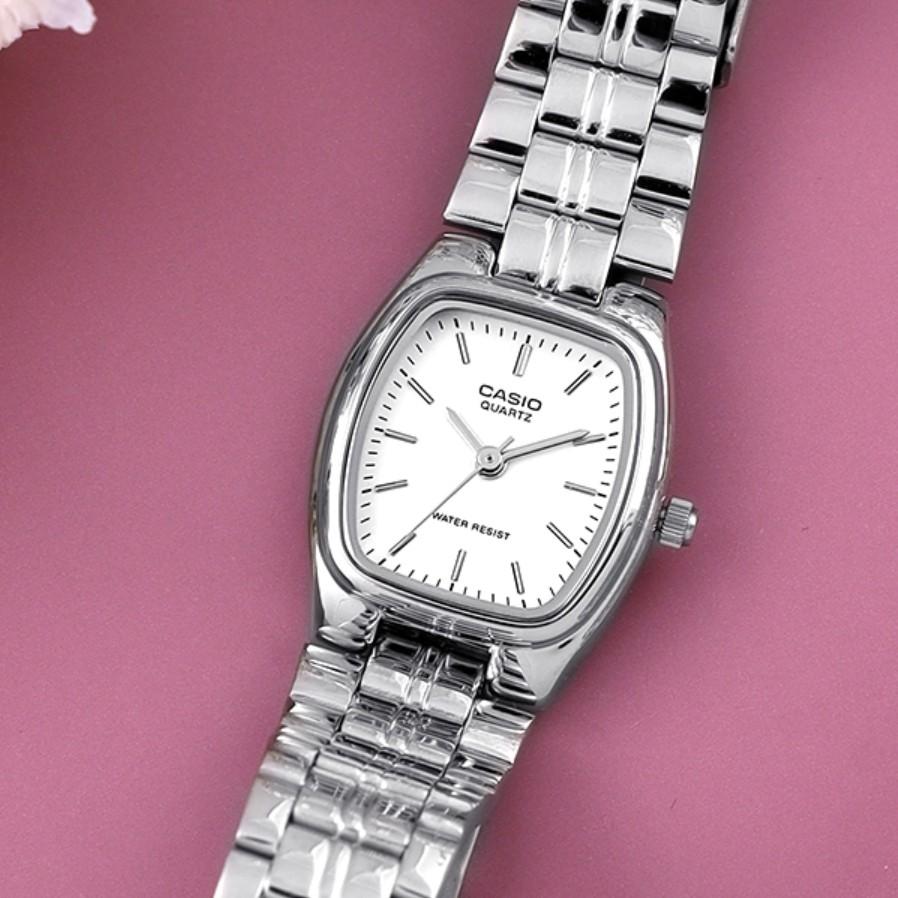 Casio Женские классические официальные часы с квадратным и круглым циферблатом, минеральное стекло, 5 цветов