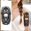 3 шт. Временные татуировки Реалистичные временные татуировки Дракон и коньки Череп с плющом Волшебник с книгой Для взрослых Бедра Руки