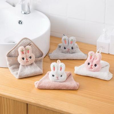 Сухое полотенце для быстрой сухой чистки, безворсовое очаровательное кухонное полотенце с кроликом из мультфильма для ванной, для отелей