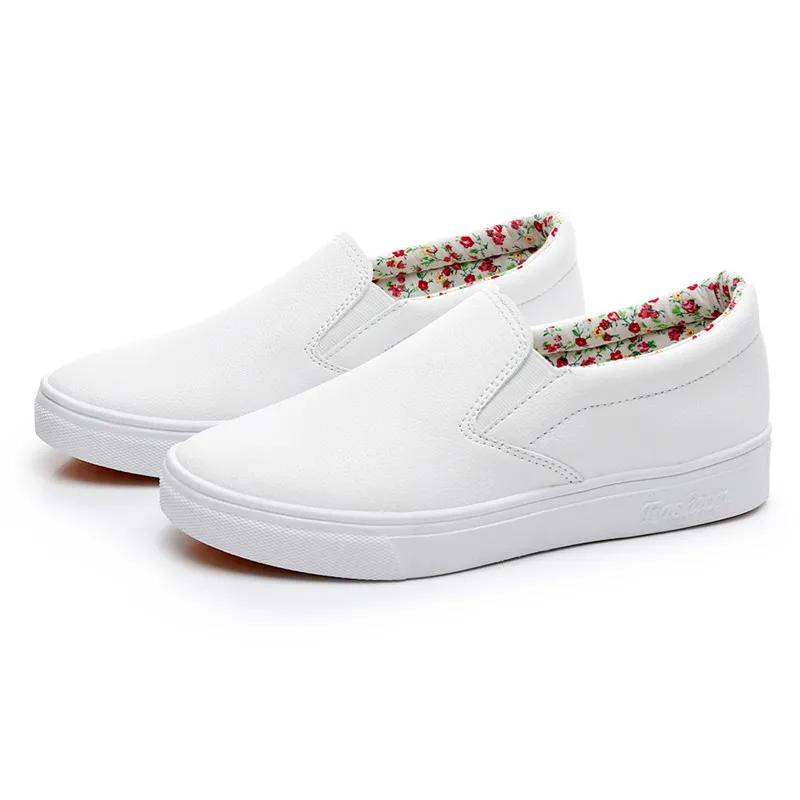 Женская обувь женская милая черная весенняя накидная кожаная обувь леди классическая комфорт летняя для медсестер отеля рабочие лоферы ab545