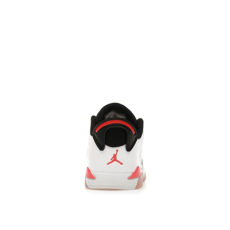 Детские кроссовки Air Jordan 6 Retro Low TD Atmosphere White Infrared-23 Black DV3529-102