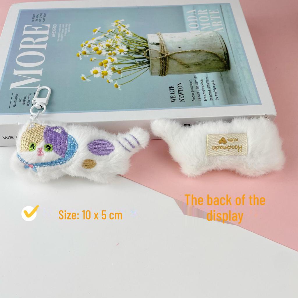 Милая подвеска в виде плюшевого кота Calico и брелок для ключей в виде сиамского кота, аксессуары для котят - мультяшные украшения для сумок-кукол